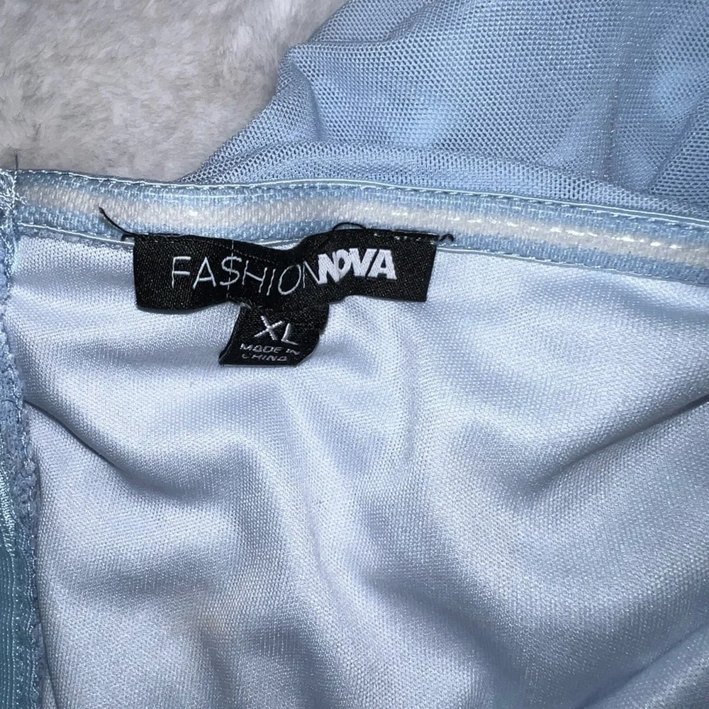 EUC Fashion Nova Ready and Ruched Mesh Midi Dress - Picture 3 of 9